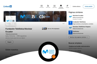 Fundación Telefónica – Apertura de cuenta en LinkedIn